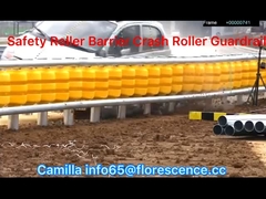 Barrera del rodillo de la PU y del PVC de EVA Buckets Rolling Guardrail del estándar de ISO de la seguridad de tráfico para la carretera