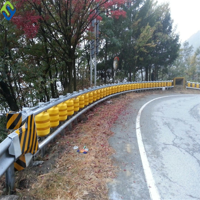 Barrera del rodillo de la PU y del PVC de EVA Buckets Rolling Guardrail de la seguridad de tráfico para la carretera