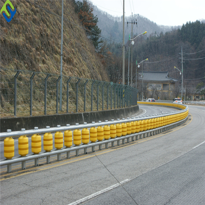 Barrera del rodillo del PVC de la PU de la seguridad de tráfico ISO EVA Buckets Rolling Guardrail para la carretera